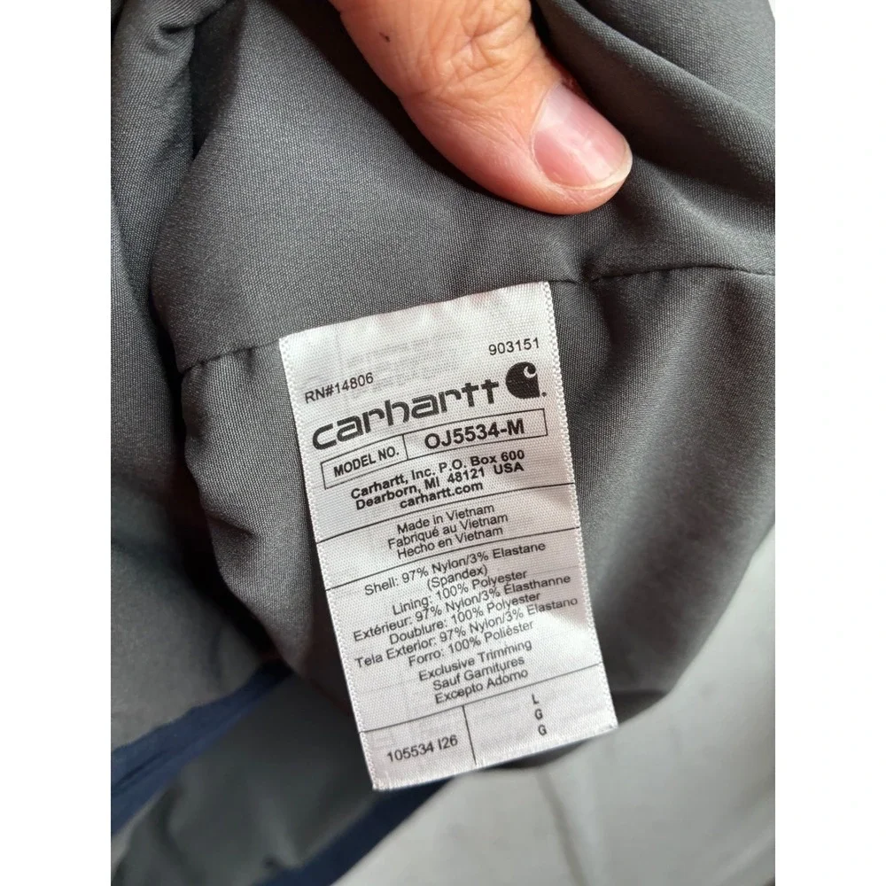 Carhartt Super Dux Rain Defender Relaxed Fit Jacket Navy Blue OJ5534-M Mens L